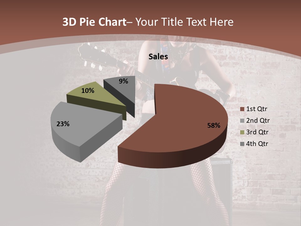 Serious Belly Guitar PowerPoint Template