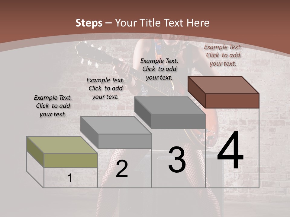 Serious Belly Guitar PowerPoint Template