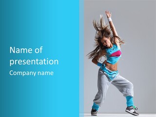 Dancer Hip Hop Balance PowerPoint Template