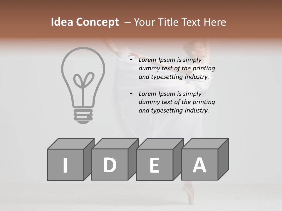 Performer Posing Girl PowerPoint Template