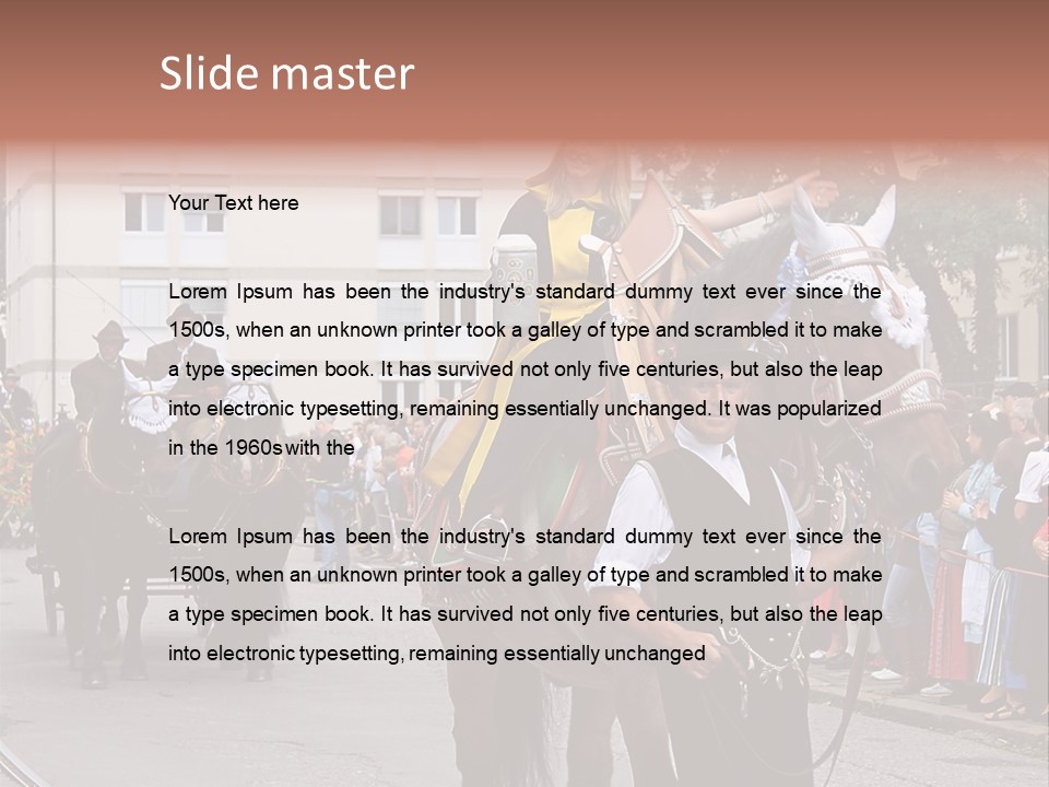 Horse Fair Carriage PowerPoint Template