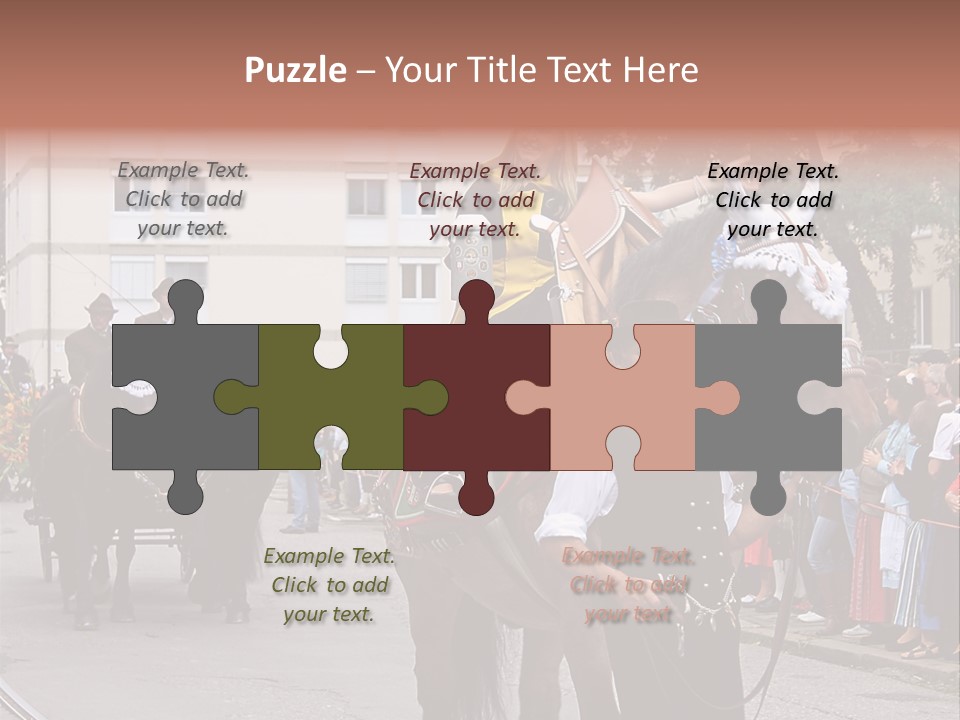 Horse Fair Carriage PowerPoint Template