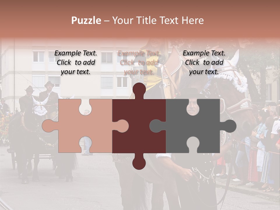 Horse Fair Carriage PowerPoint Template