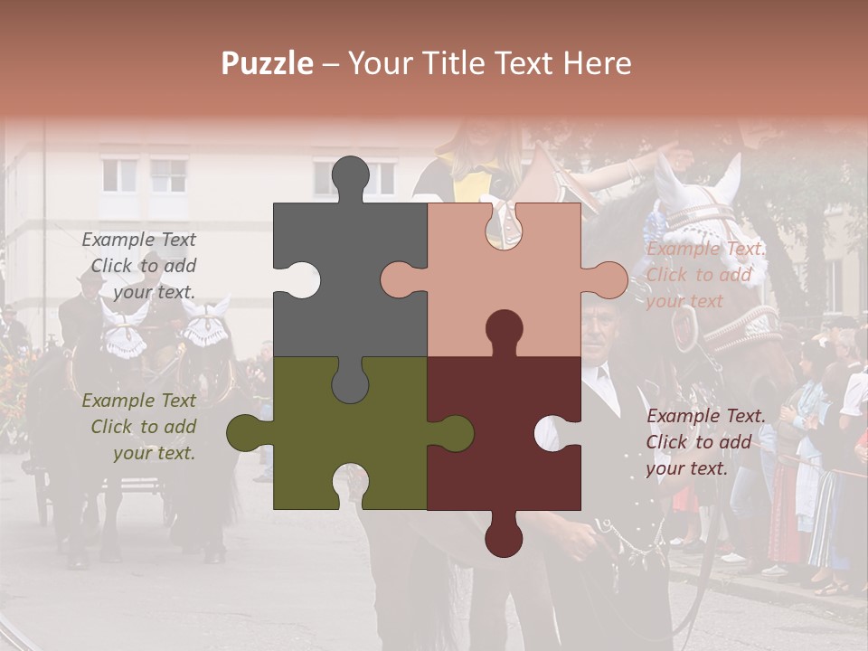 Horse Fair Carriage PowerPoint Template