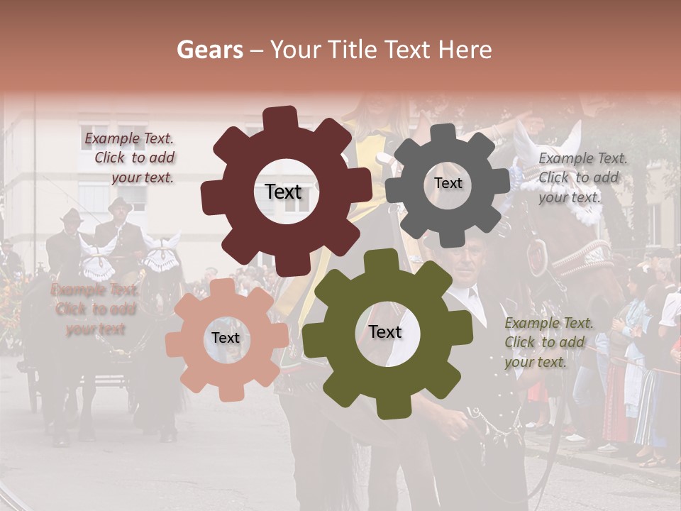 Horse Fair Carriage PowerPoint Template