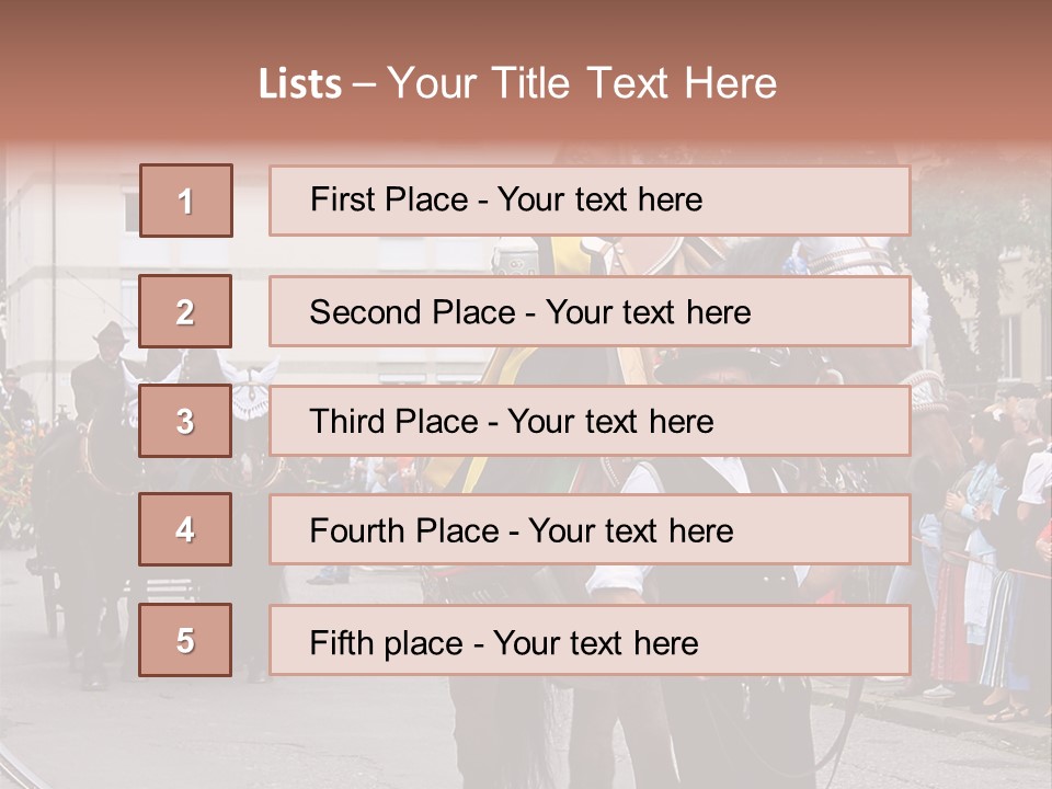 Horse Fair Carriage PowerPoint Template