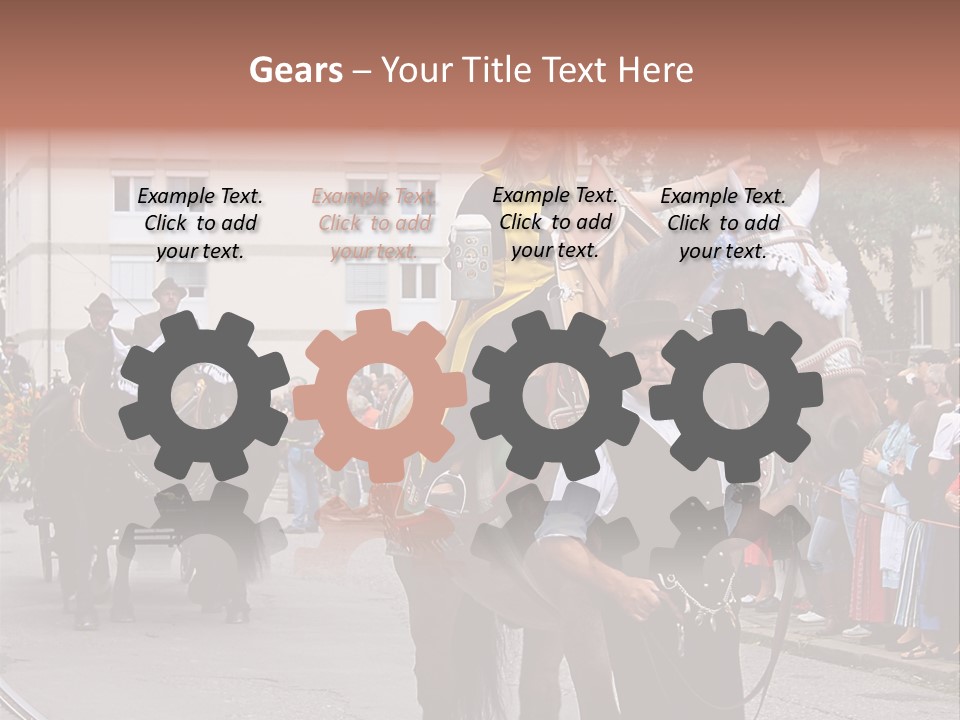 Horse Fair Carriage PowerPoint Template