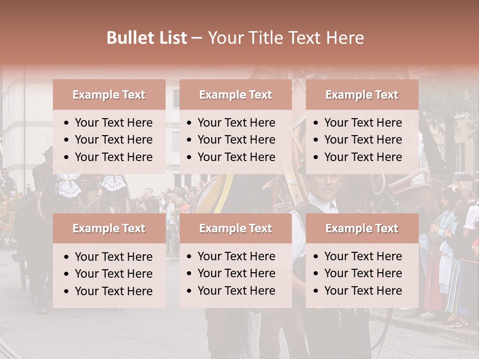 Horse Fair Carriage PowerPoint Template