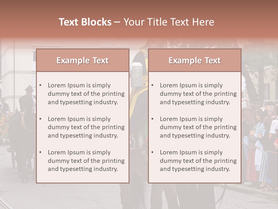 Horse Fair Carriage PowerPoint Template