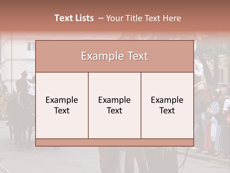Horse Fair Carriage PowerPoint Template