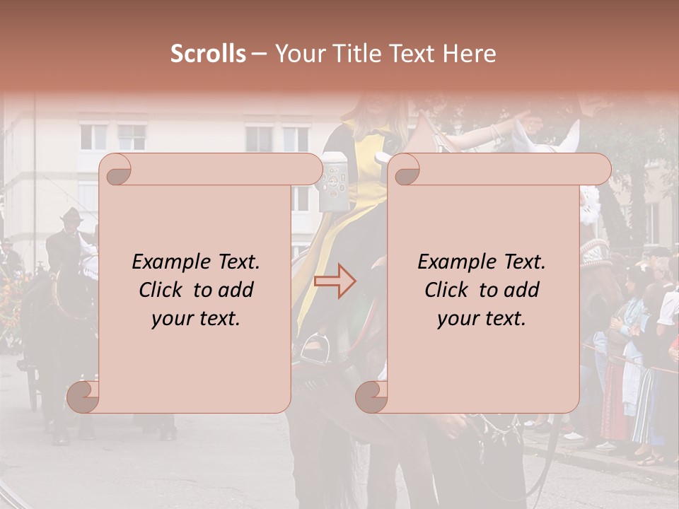 Horse Fair Carriage PowerPoint Template