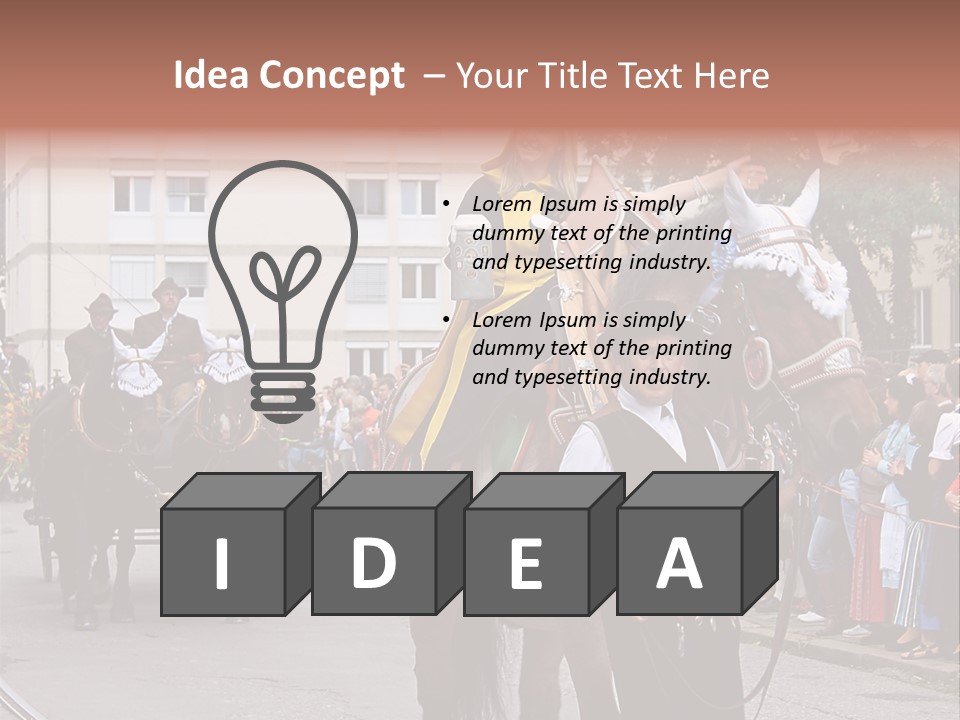 Horse Fair Carriage PowerPoint Template