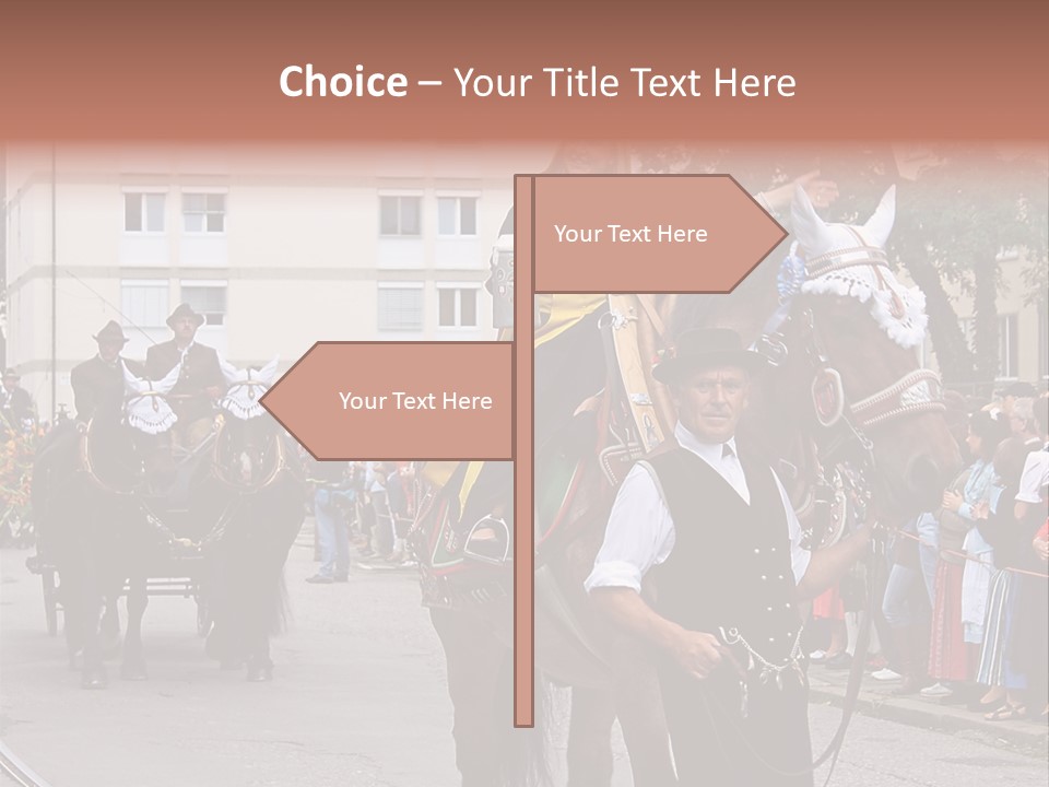 Horse Fair Carriage PowerPoint Template