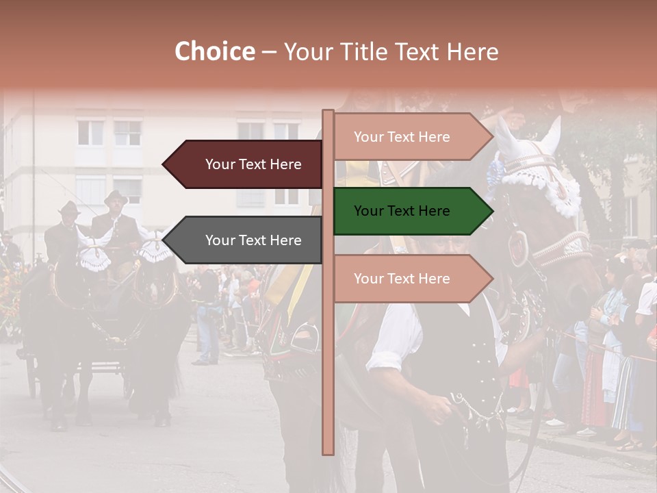 Horse Fair Carriage PowerPoint Template