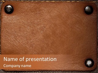 Wear Leather Textile PowerPoint Template