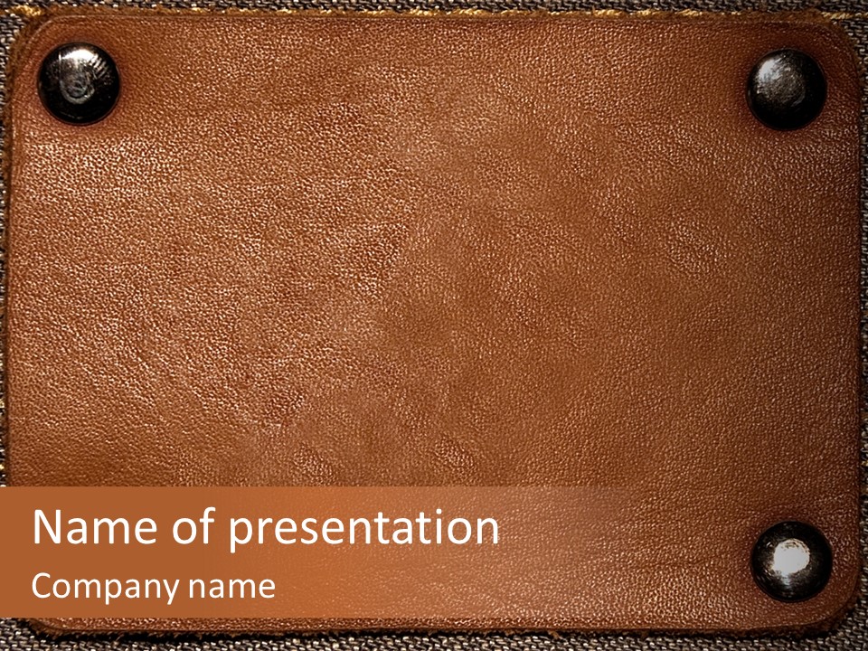 Wear Leather Textile PowerPoint Template