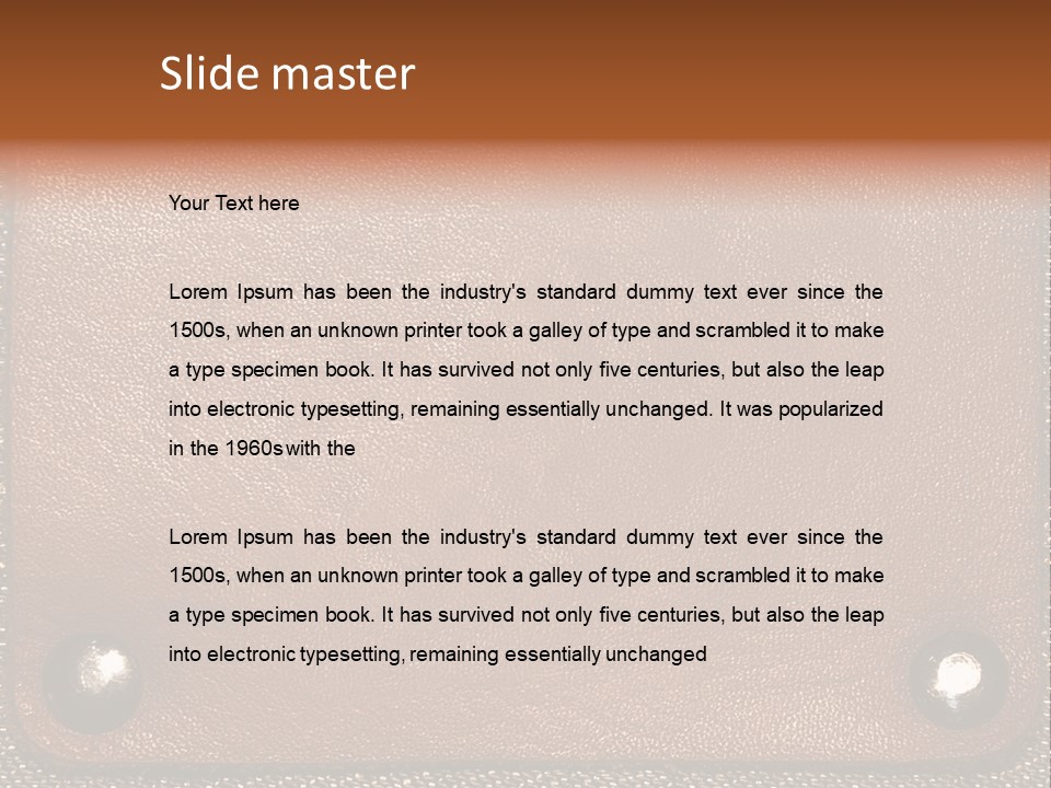 Wear Leather Textile PowerPoint Template