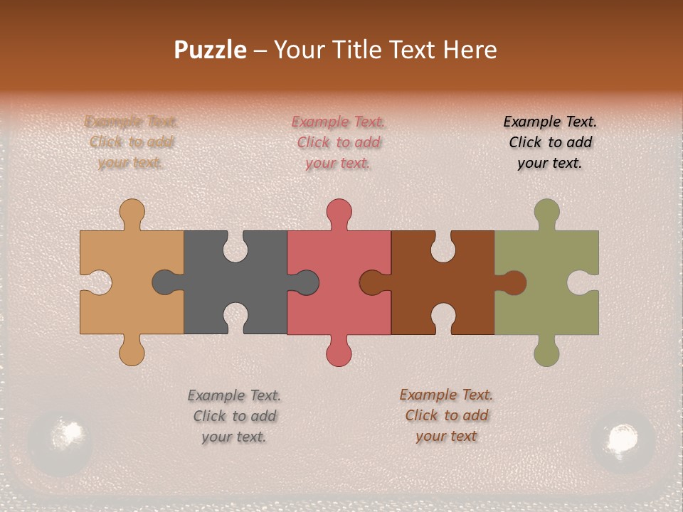 Wear Leather Textile PowerPoint Template