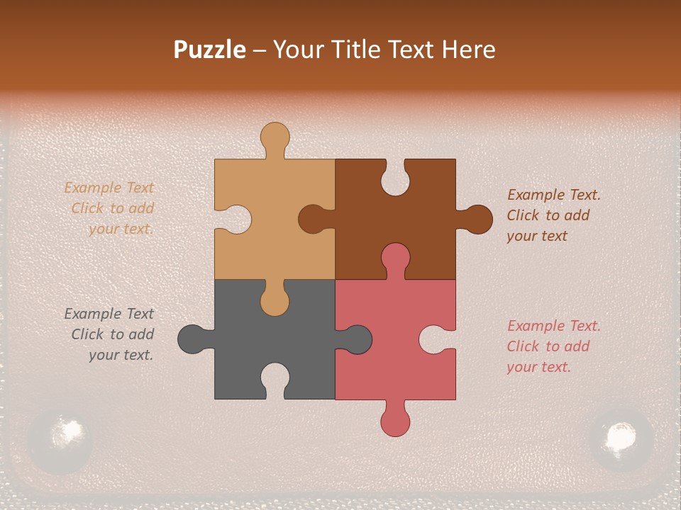 Wear Leather Textile PowerPoint Template