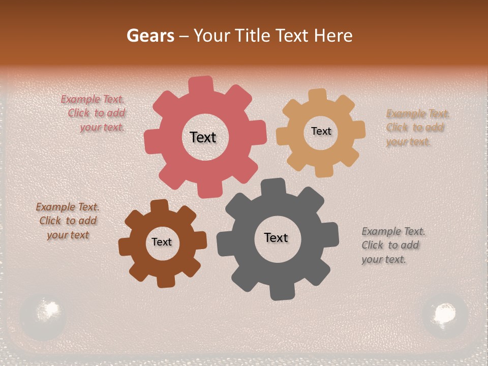 Wear Leather Textile PowerPoint Template