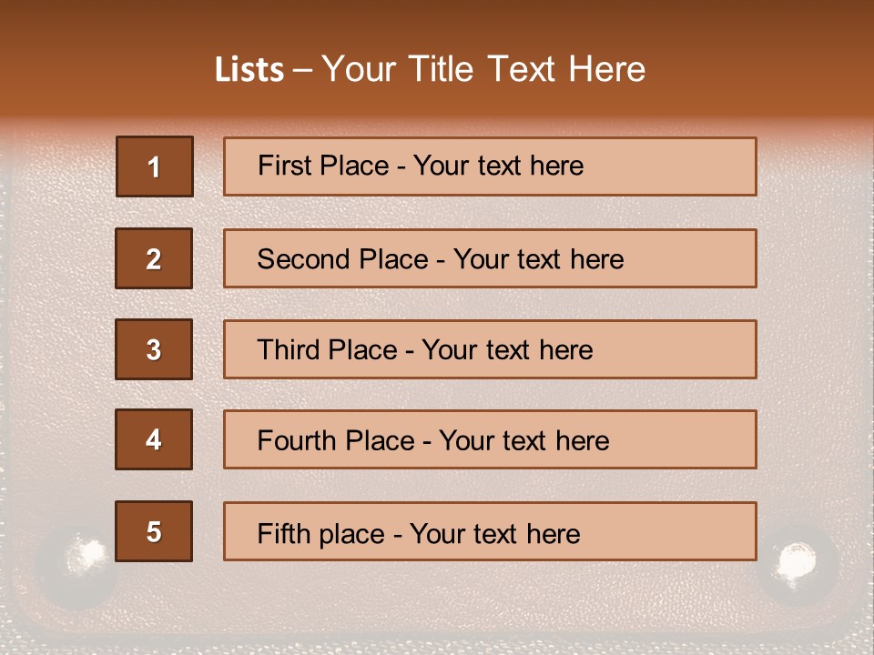 Wear Leather Textile PowerPoint Template