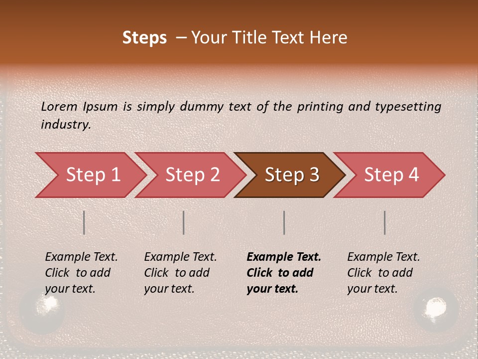 Wear Leather Textile PowerPoint Template