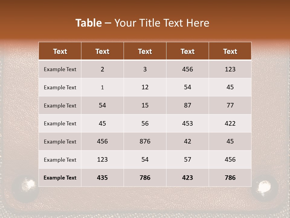 Wear Leather Textile PowerPoint Template