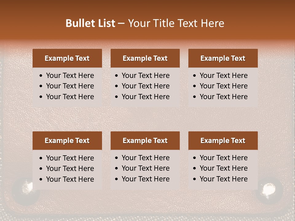 Wear Leather Textile PowerPoint Template