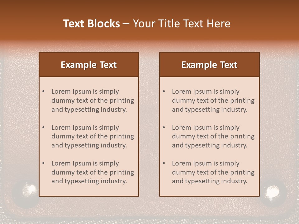 Wear Leather Textile PowerPoint Template