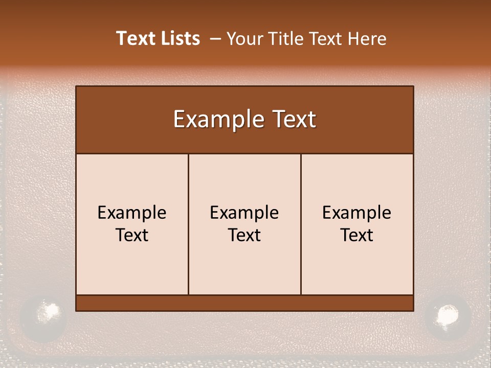 Wear Leather Textile PowerPoint Template