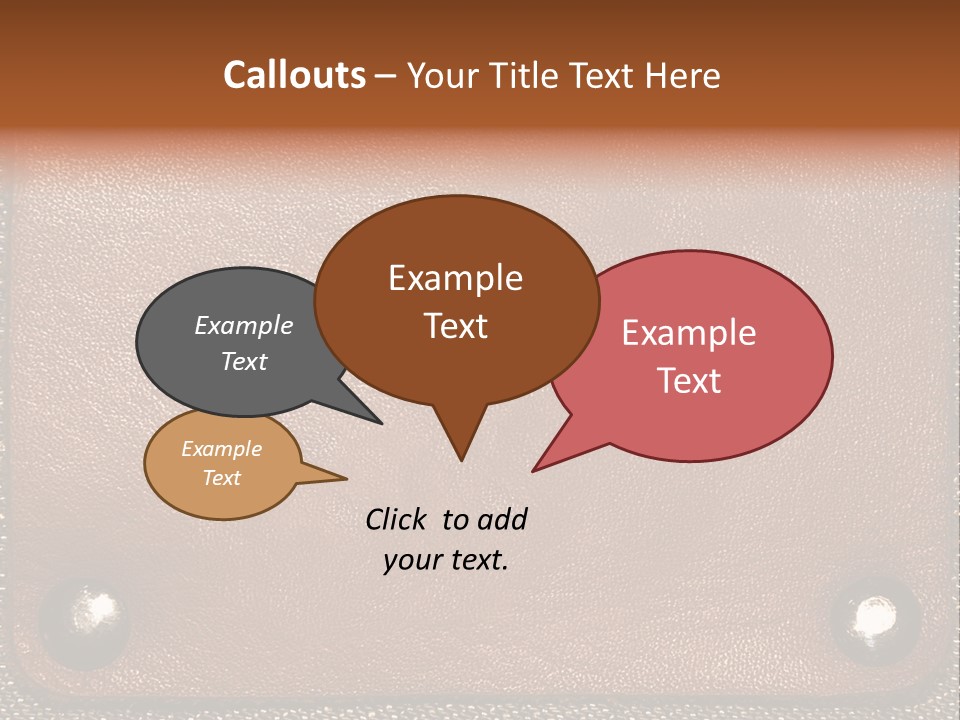 Wear Leather Textile PowerPoint Template