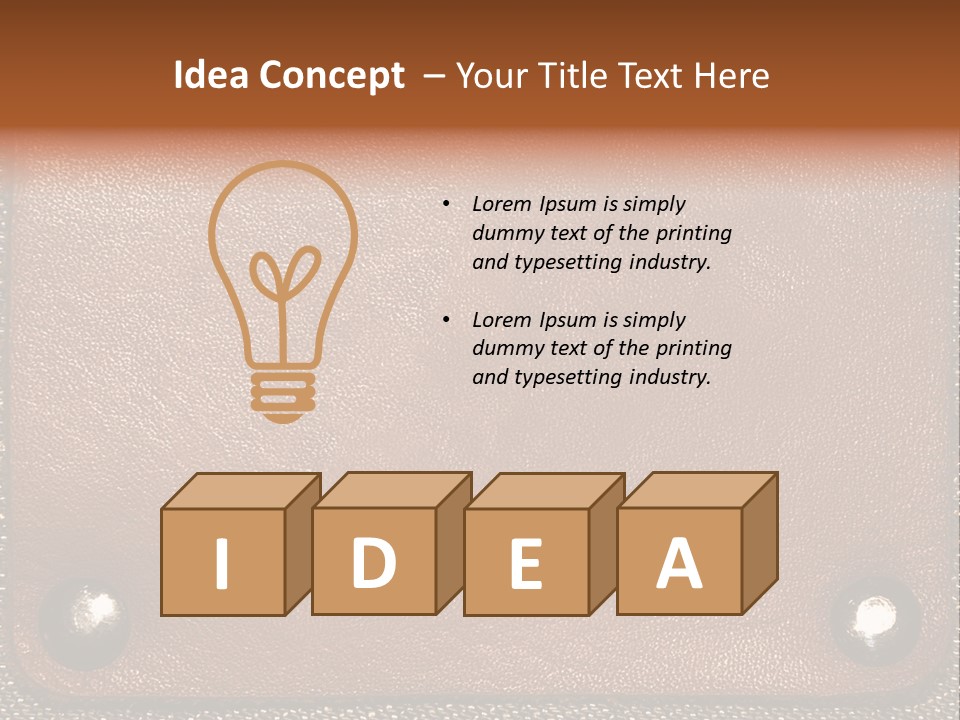 Wear Leather Textile PowerPoint Template