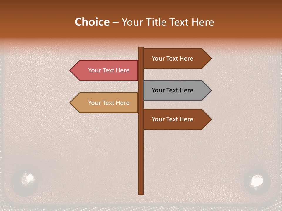 Wear Leather Textile PowerPoint Template