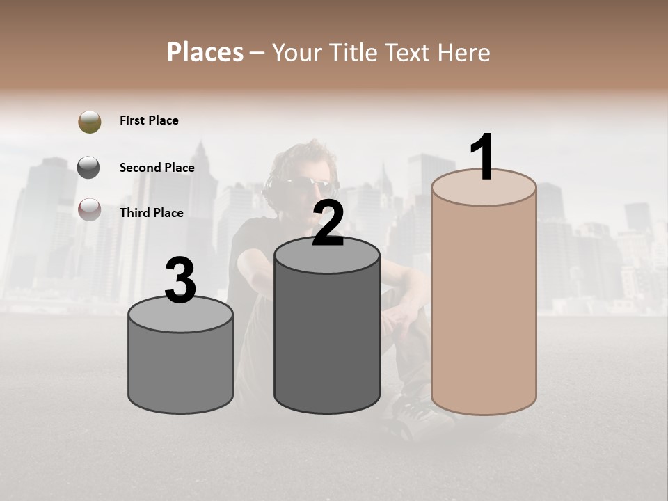 Glasses Stereo Street PowerPoint Template