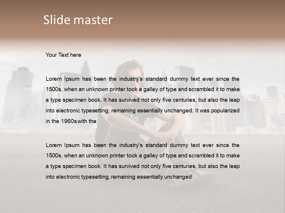 Glasses Stereo Street PowerPoint Template