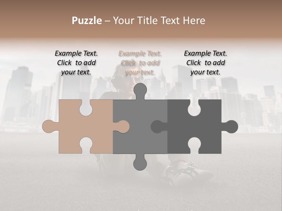 Glasses Stereo Street PowerPoint Template