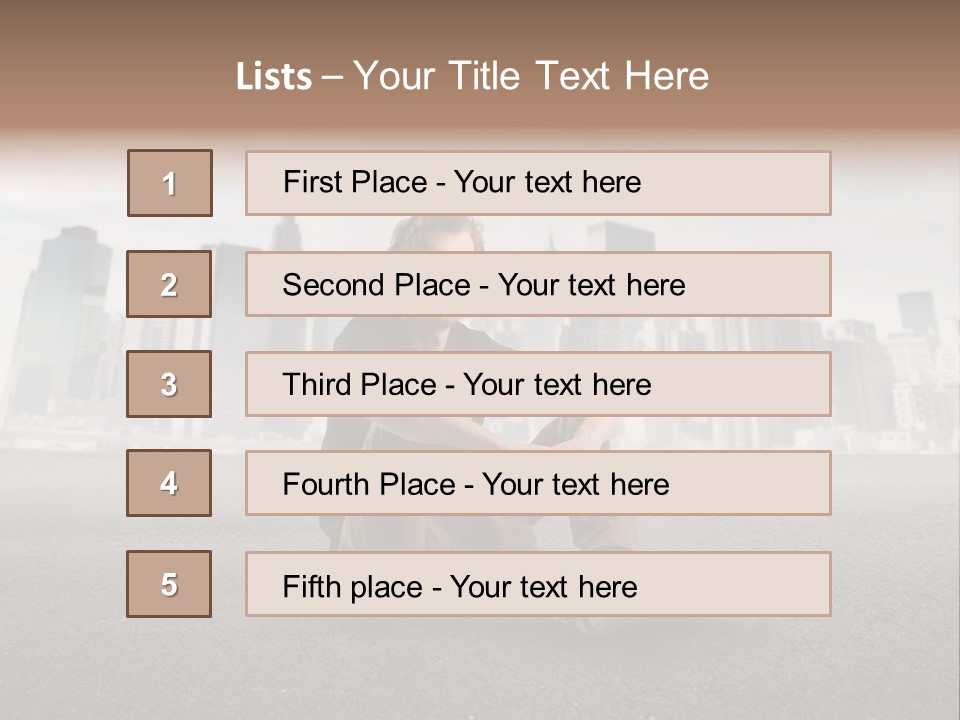 Glasses Stereo Street PowerPoint Template