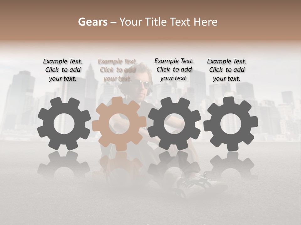 Glasses Stereo Street PowerPoint Template