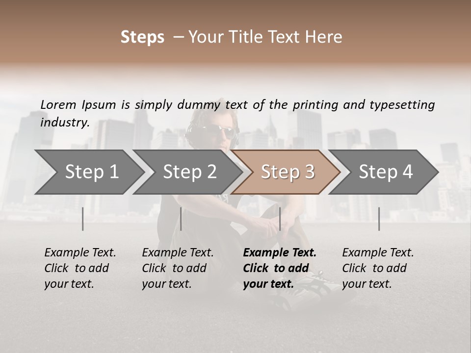 Glasses Stereo Street PowerPoint Template