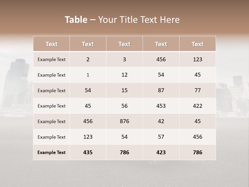 Glasses Stereo Street PowerPoint Template