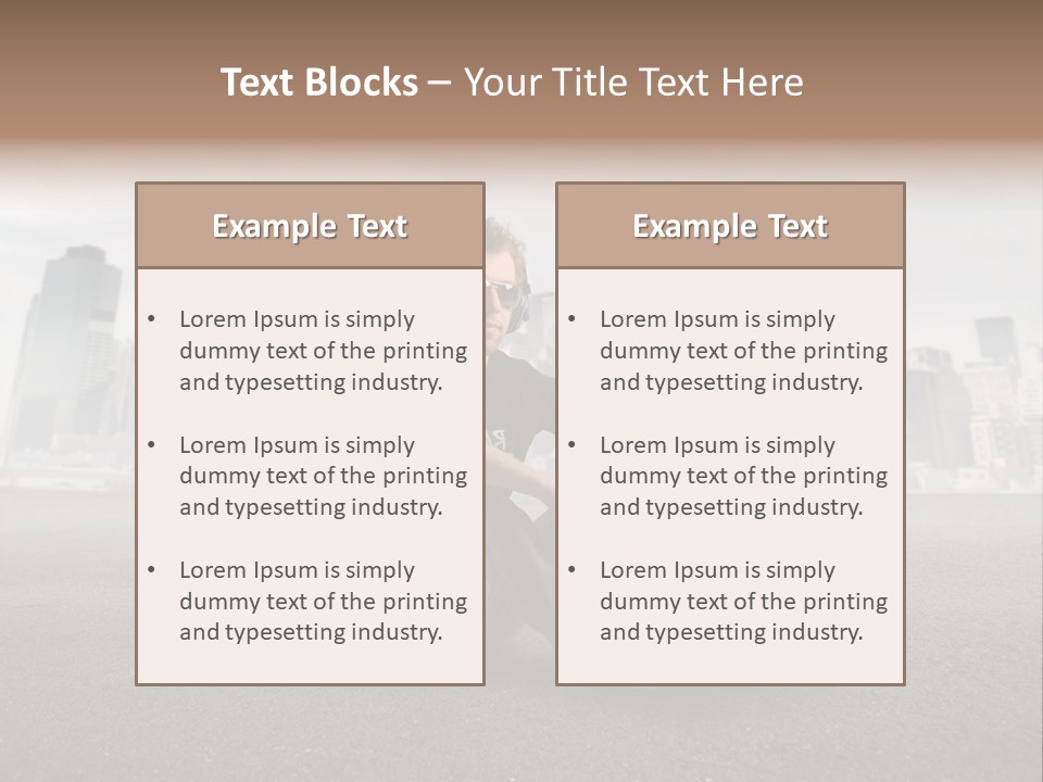 Glasses Stereo Street PowerPoint Template