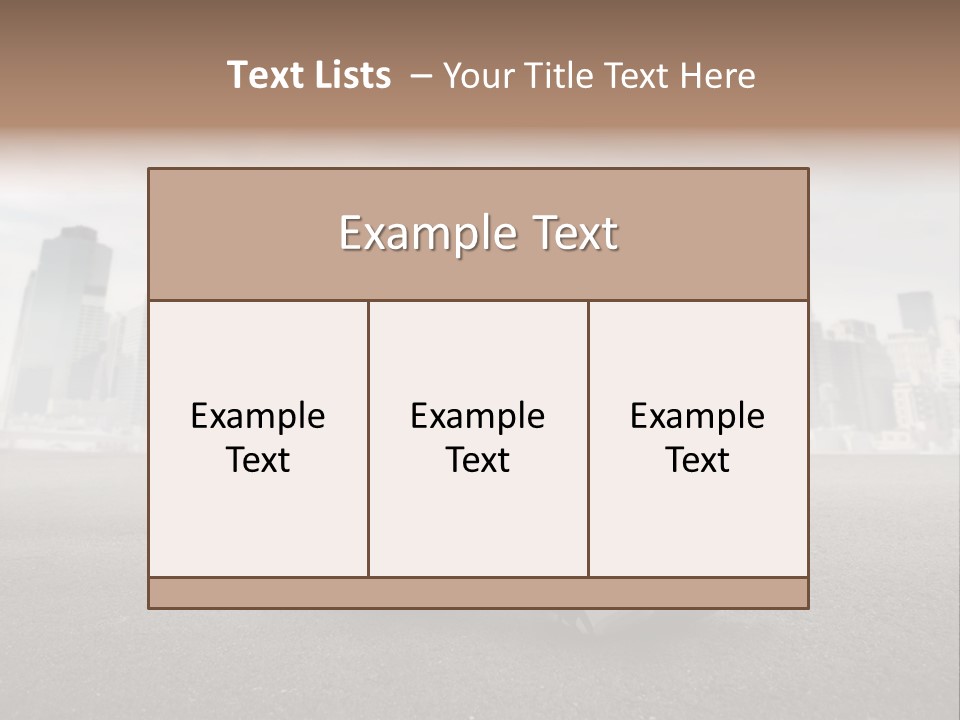 Glasses Stereo Street PowerPoint Template