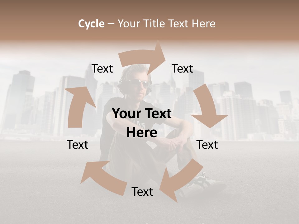 Glasses Stereo Street PowerPoint Template