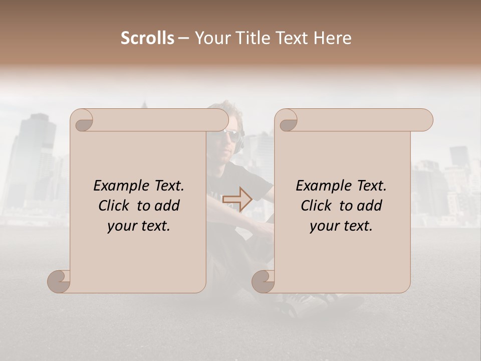 Glasses Stereo Street PowerPoint Template