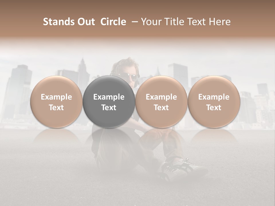 Glasses Stereo Street PowerPoint Template