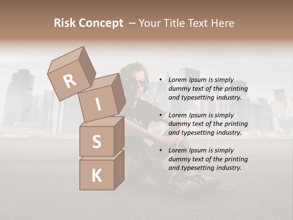 Glasses Stereo Street PowerPoint Template