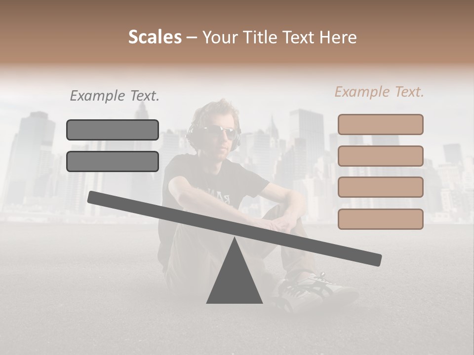Glasses Stereo Street PowerPoint Template