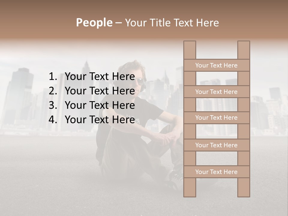 Glasses Stereo Street PowerPoint Template