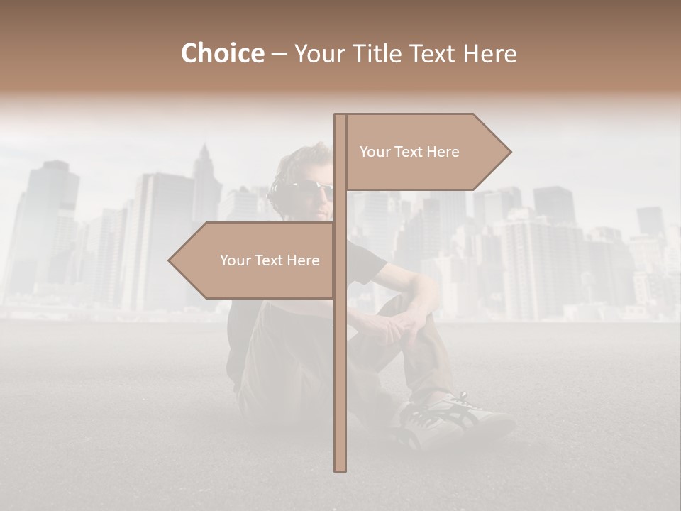 Glasses Stereo Street PowerPoint Template