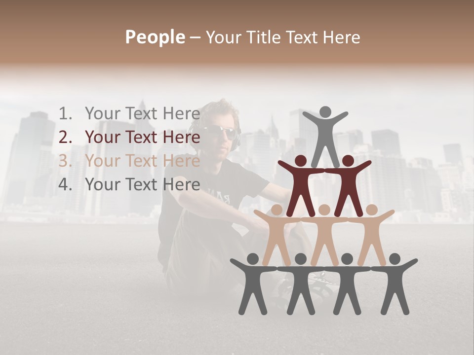 Glasses Stereo Street PowerPoint Template